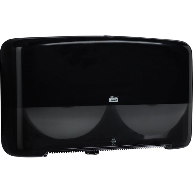 Tork Twin Mini Jumbo Toilet Paper Dispenser, Multiple Roll Capacity