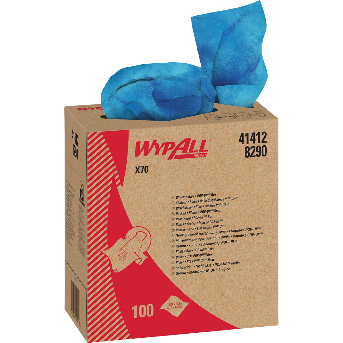 Kimberly-Clark WypAll® X70 Premium Industrial Cloths, Heavy-Duty, 16-4/5" L x 8-1/3" W