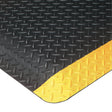 Wearwell SpongeCote® Ultrasoft Mats No. 414, Diamond, 3' x 10' x 15/16", Black/Yellow, PVC Sponge
