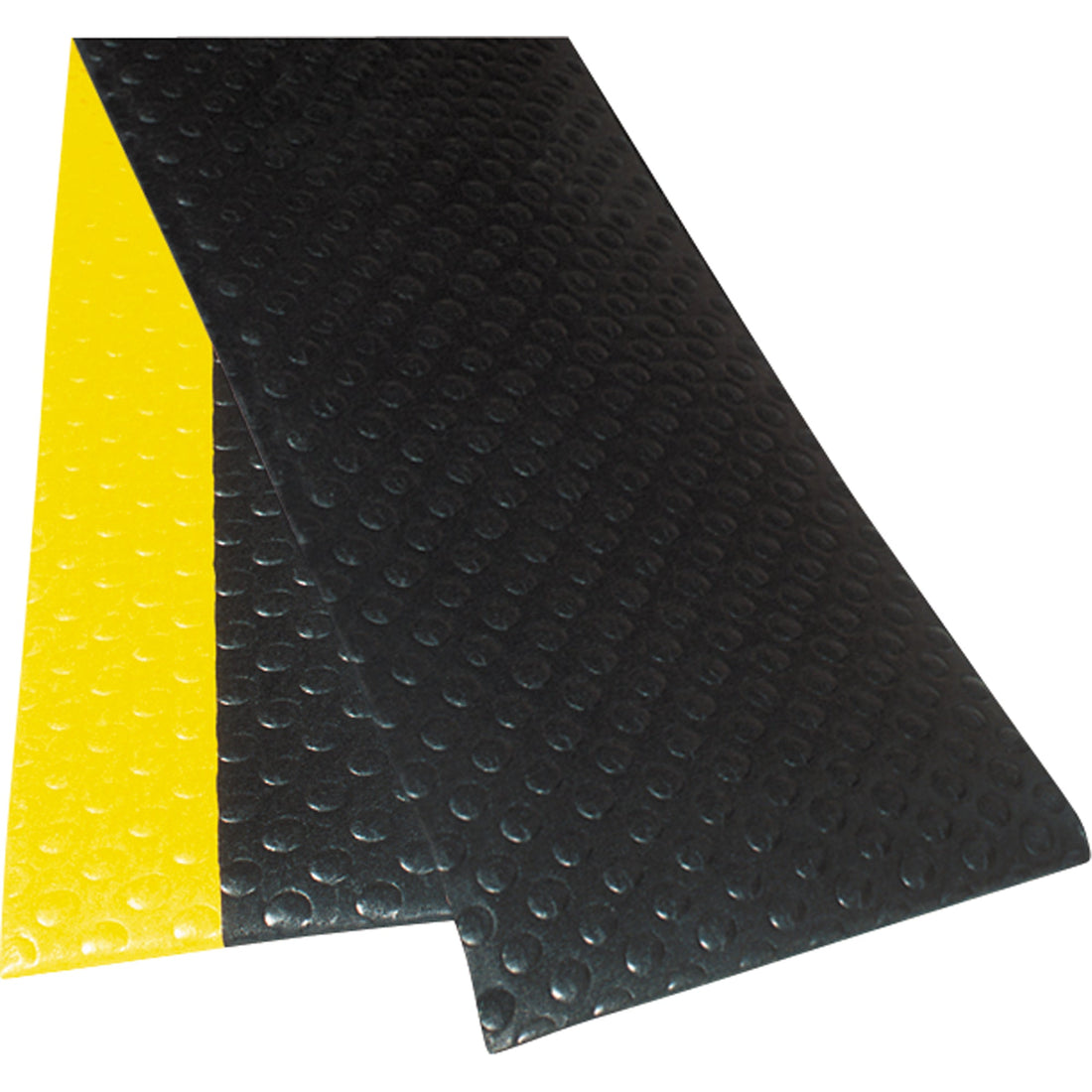 Notrax No. 417 Bubble Sof-Tred™ With Dyna-Shield™ Mats, Bubbled, 3' x 12' x 1/2", Black/Yellow, PVC