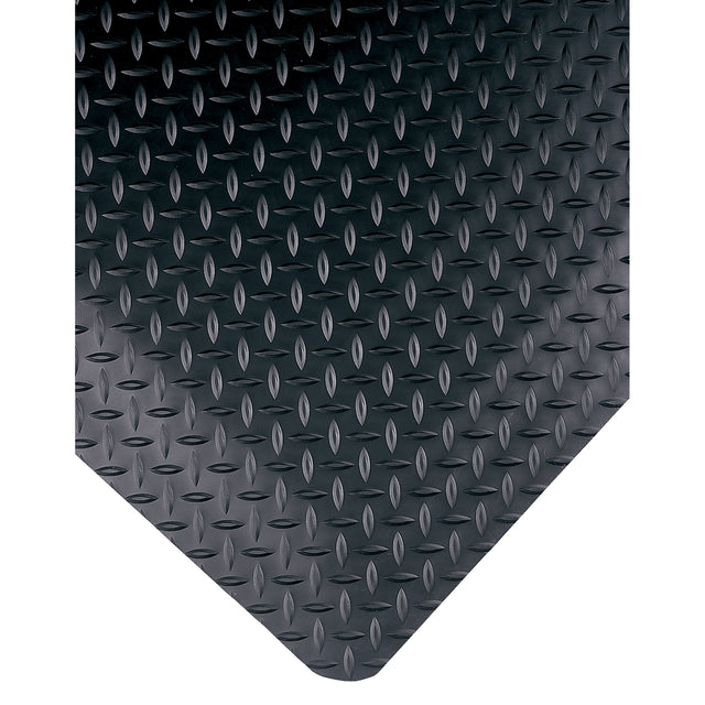Wearwell Select No. 495 Mats, Diamond, 2' x 3' x 15/16", Black, PVC
