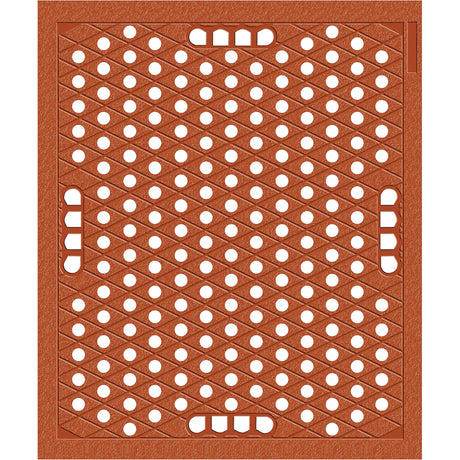 Wearwell Grade "A" No. 482 Mats, Slotted, Brown, Nitrile