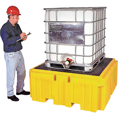 Ultratech IBC Spill Pallet Plus® With Drain, 365 US gal. Spill Capacity, 62" x 62" x 28"