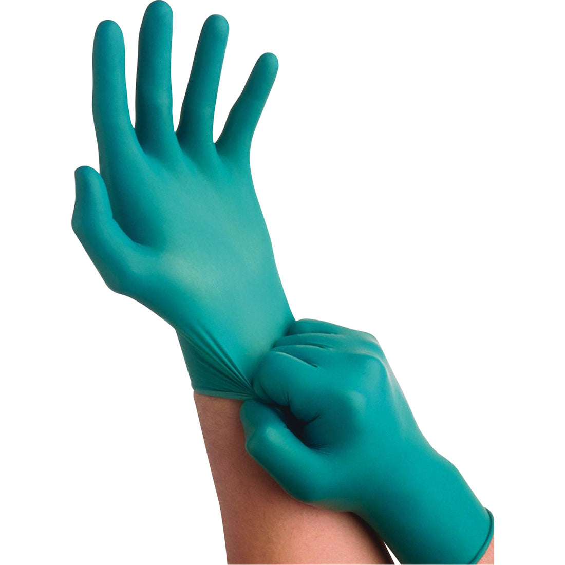 Ansell TouchNTuff 92-600 Gloves, Nitrile, 5-mil, Powder-Free, Green