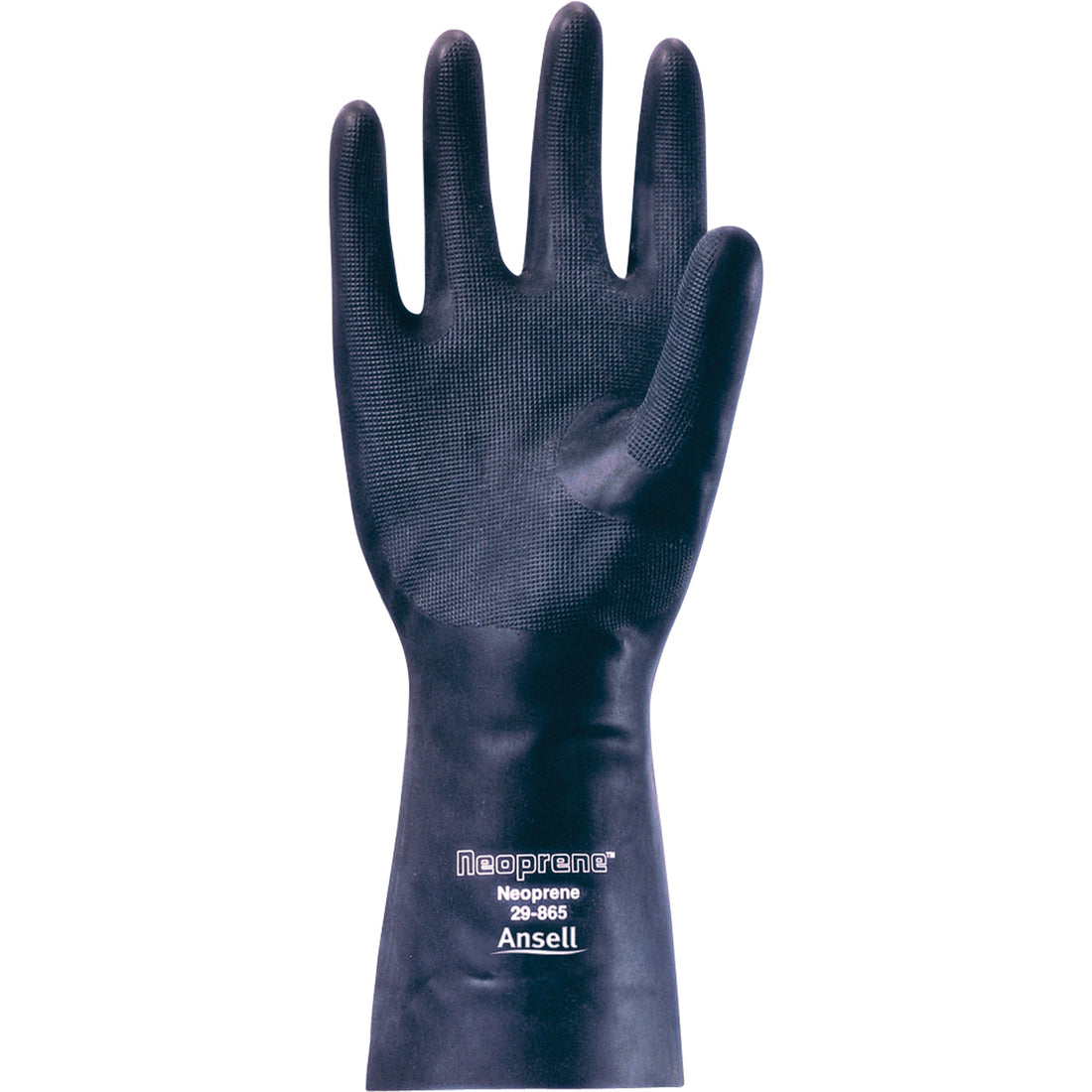 Ansell 29-865 Gloves, 13" L, Neoprene, Flock-Lined Inner Lining, 18-mil