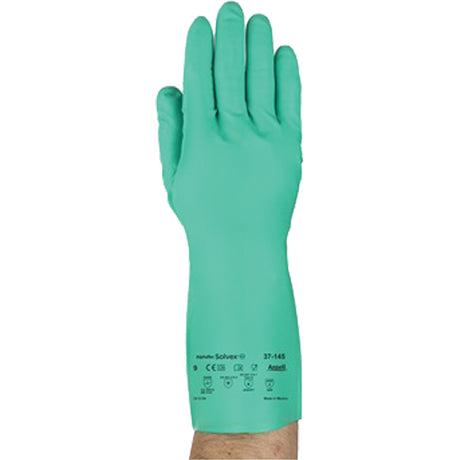 Ansell Solvex 37-145 Gloves, 13" L, Nitrile, 11-mil