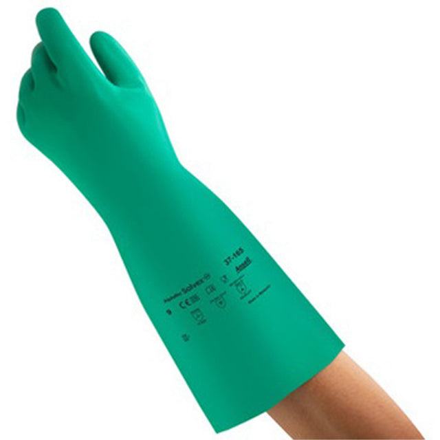 Ansell Solvex 37-165 Gloves, Nitrile, 22-mil