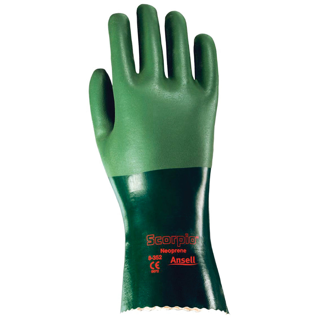 Ansell Scorpio 8-352 Gloves, 12" L, Neoprene, Interlock Inner Lining