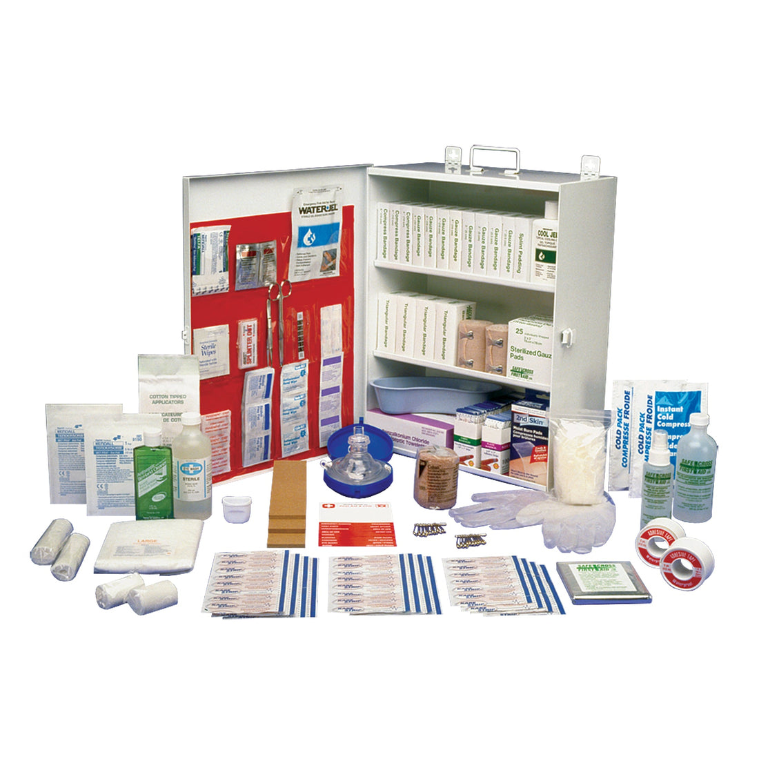 Safecross Workplace Deluxe First Aid Kits, Class 1 Medical Device, Metal Box