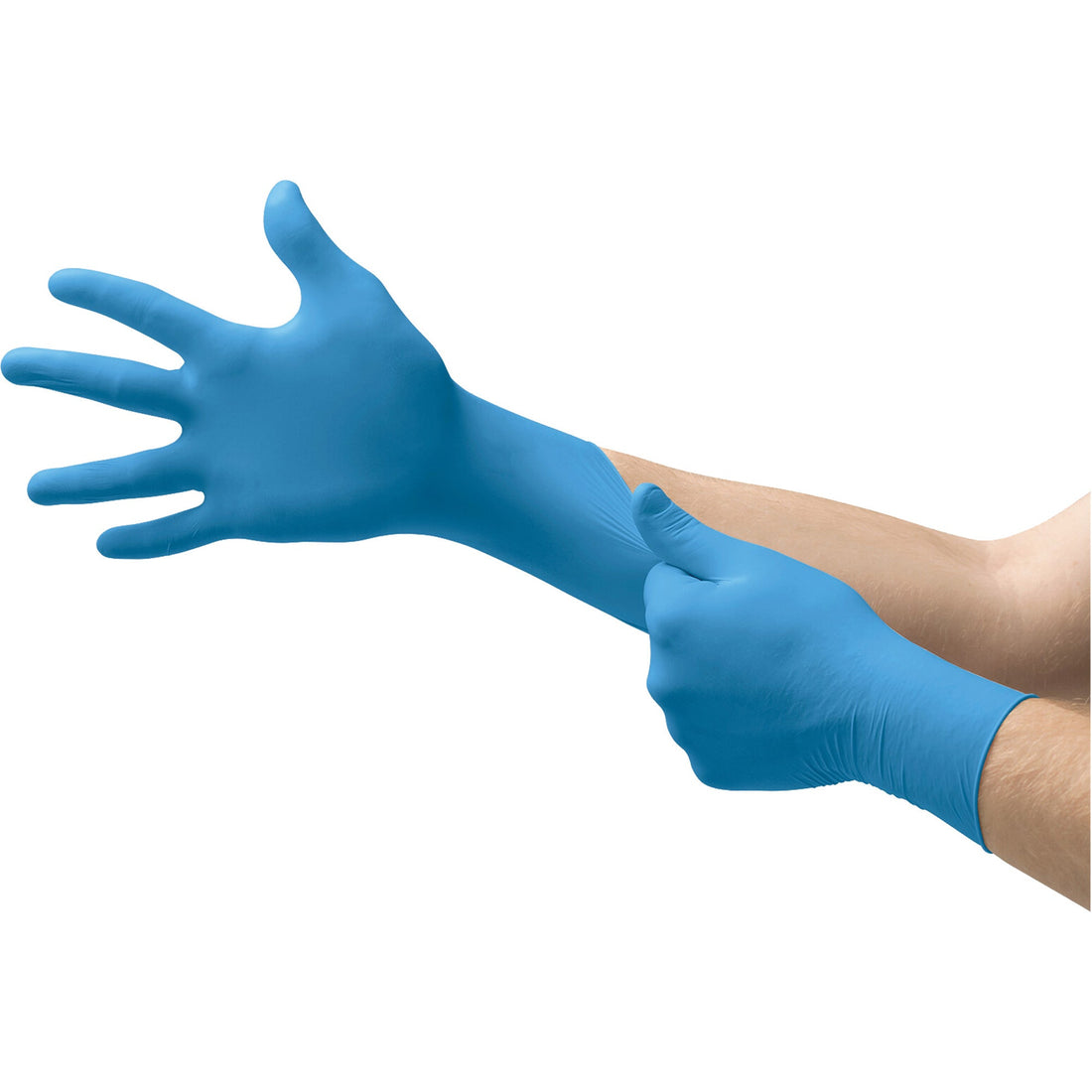 Ansell Disposable Gloves, Nitrile, 5-mil, Powdered, Blue