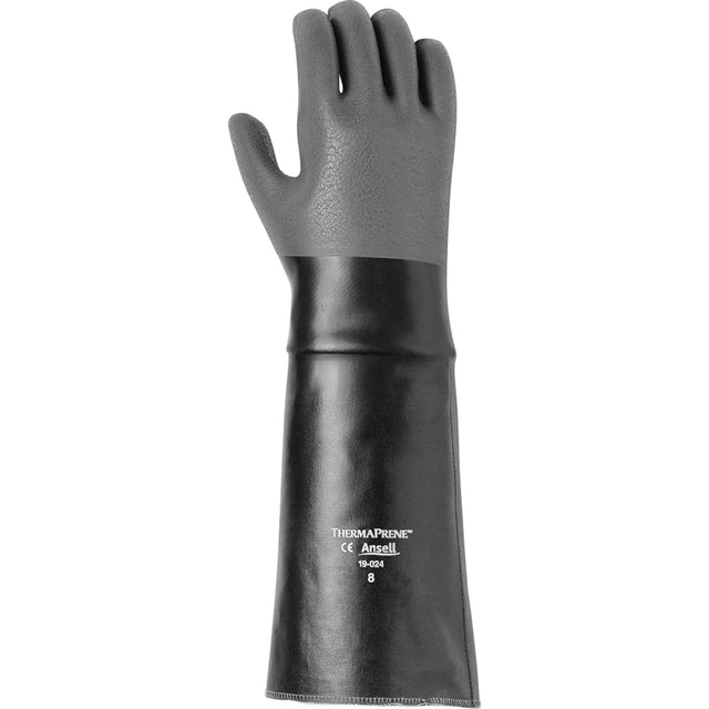 Ansell Thermaprene 19-024 Gloves, 18" L, Neoprene, Cotton Inner Lining, 85-mil