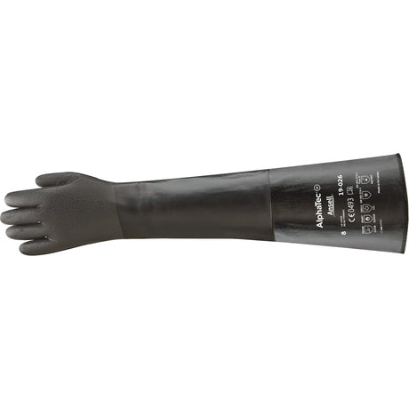 Ansell AlphaTec 19-026 Chemical Resistant Gloves, 26" L, Neoprene, Cotton Inner Lining