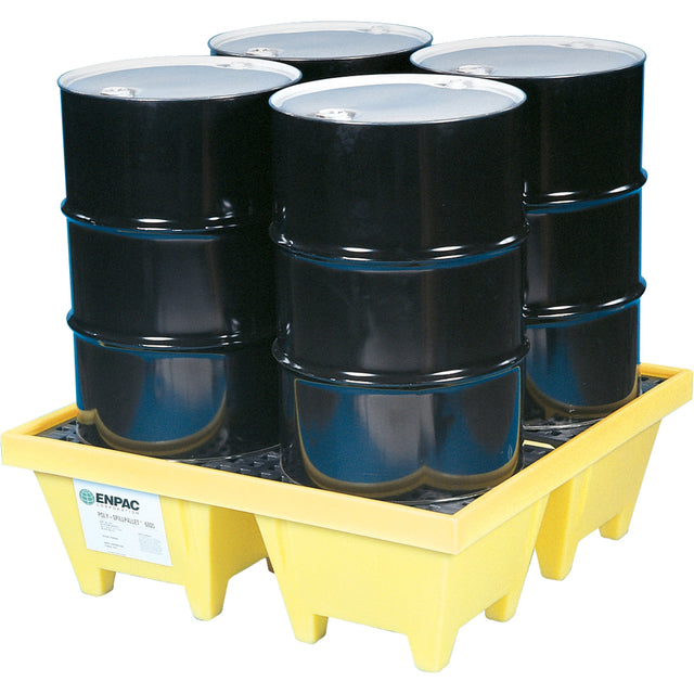 Enpac Poly-Spillpallet™ 6000 Without Drain, 83 US gal. Spill Capacity, 50" x 50" x 17"
