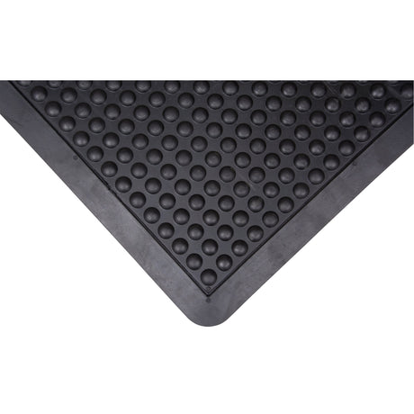 Zenith Anti-Fatigue Dome Matting, Bubbled, Black, Rubber