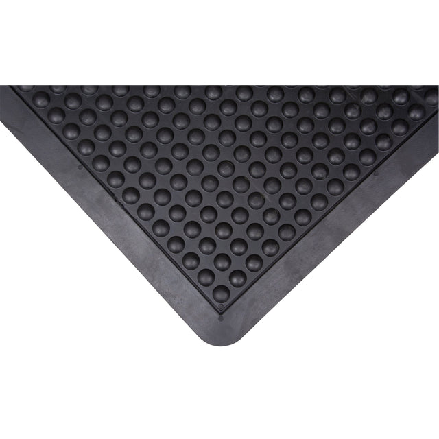 Zenith Anti-Fatigue Dome Matting, Bubbled, Black, Rubber