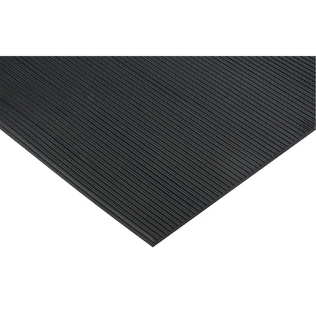 Zenith Fine Ribbed Matting, Runner, Black