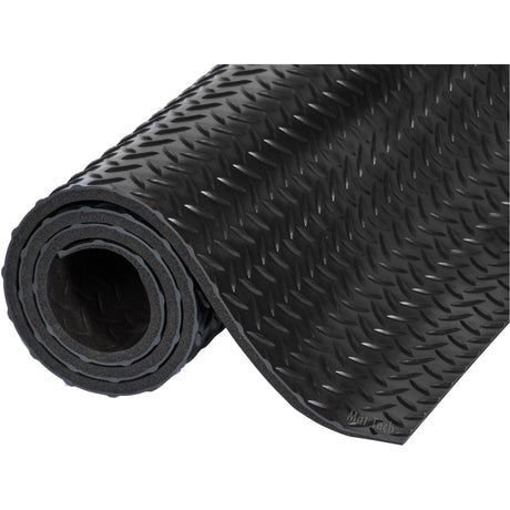 Mat Tech Industrial Deck Plate Mats, Diamond, 3' x 5' x 9/16", Black, PVC Sponge