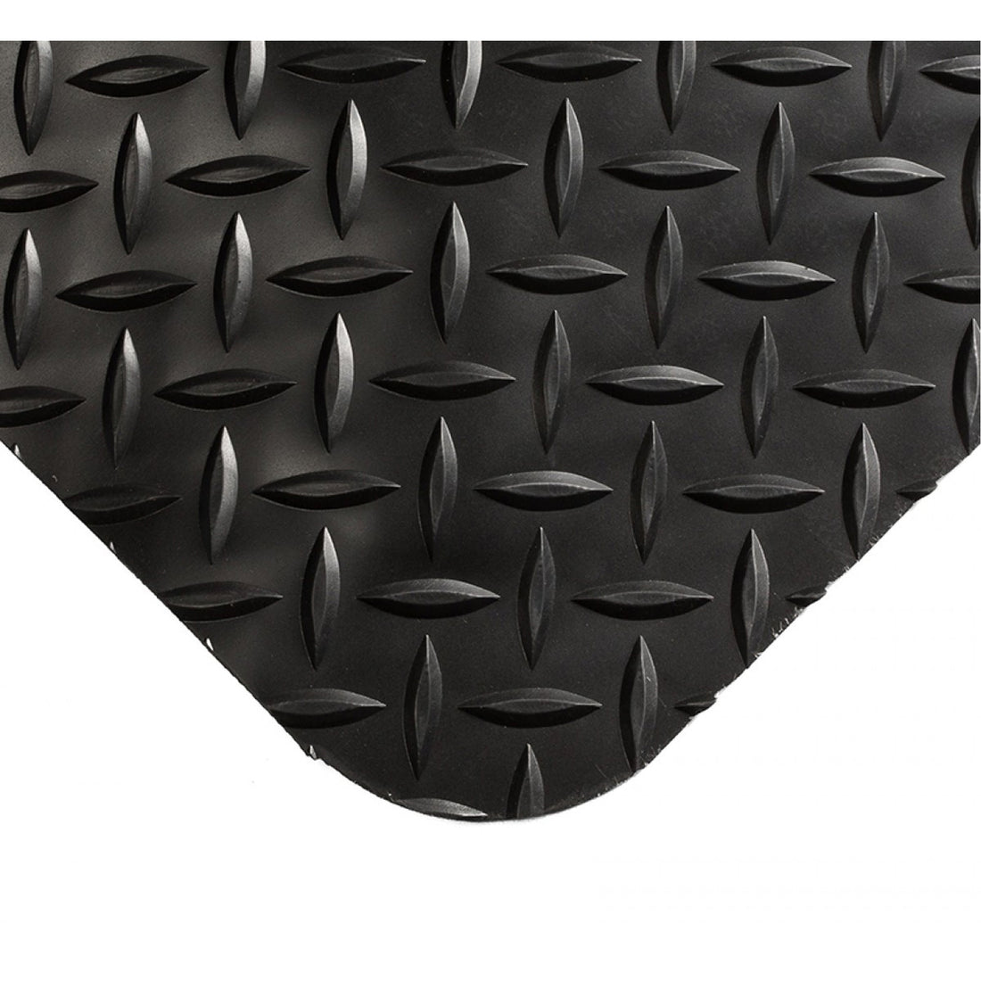 Wearwell Smart Mats No.497, Diamond, 3' x 6' x 5/8", Black, PVC/Urethane