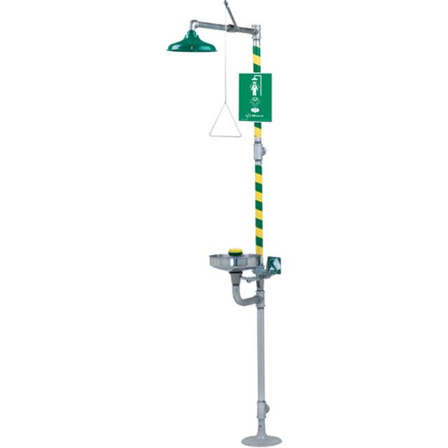 Haws Combination Emergency Shower and Eye/Face Wash Stations, Ceiling-Mount