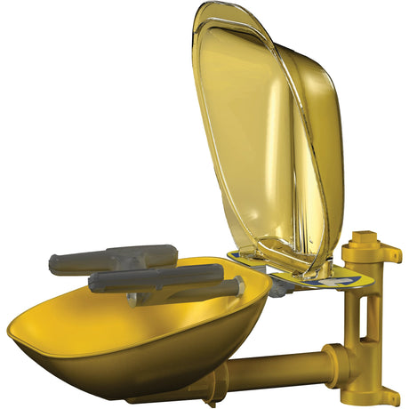 Bradley Halo™ Face/Eyewash Stations, Wall-Mount Installation, Plastic Bowl