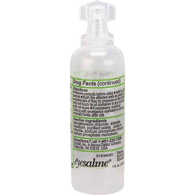 PIP Saline Eyewash Bottles, Full Bottle