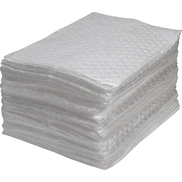 Zenith Premium Fine Fiber Sorbent Pads, Oil Only, 15" x 17"