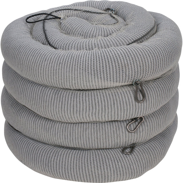 Zenith Sorbent Boom, Universal, 10' L x 5" W, 26 gal. Absorbancy, 4 /Pack