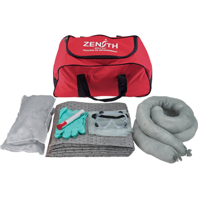Zenith Premium Vehicle Spill Kit, Universal, Bag, 10 US gal. Absorbancy