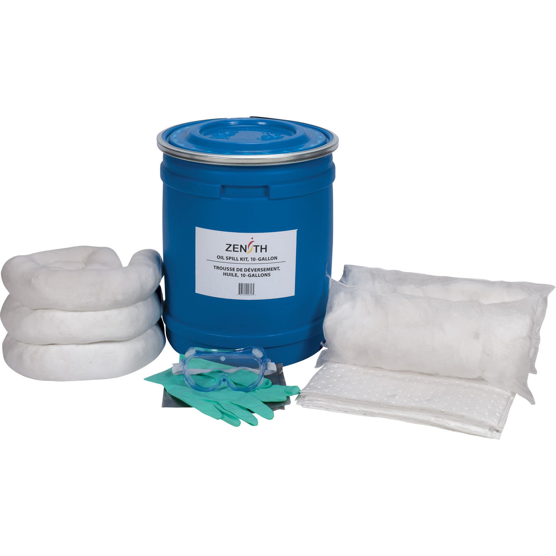 Zenith Premium Truck Spill Kit, Oil Only, Drum, 10 US gal. Absorbancy