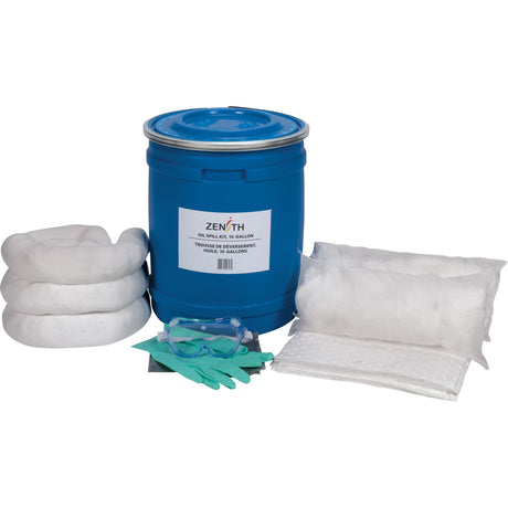 Zenith Premium Truck Spill Kit, Oil Only, Drum, 10 US gal. Absorbancy