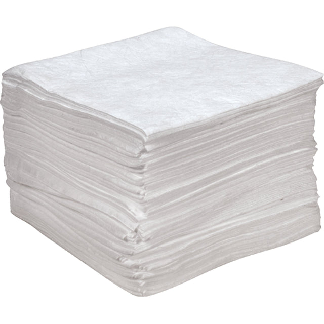 Zenith Premium Anti Static Sorbent Pads, Oil Only, 15" x 18", 25 gal. Absorbancy