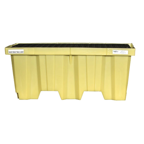 Enpac Nestable 2-Drum Poly-Spillpallet™ Without Drain, 66 US gal. Spill Capacity, 51" x 26" x 21"