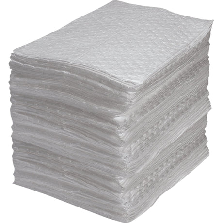 Zenith Industrial-Grade Fine Fibre Sorbent Pads, Oil Only, 15" x 17"