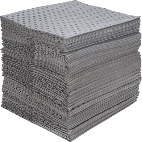 Zenith Industrial-Grade Fine Fibre Sorbent Pads, Universal, 15" x 17", 40 gal. Absorbancy