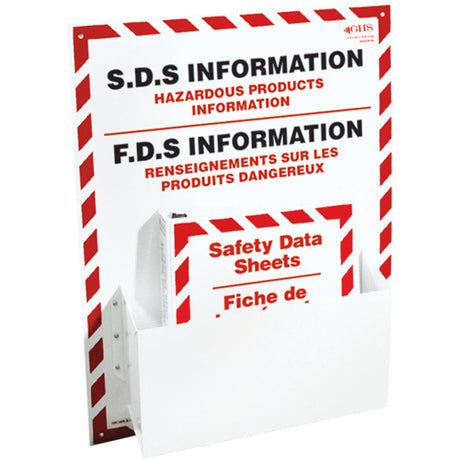 Incom Top Tape & Label Safety Data Sheet Information Stations, English & French, Binders Included