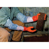 Showa 640 Chemical-Resistant Gloves, 25" L, PVC, Cotton Inner Lining, 43.3-mil