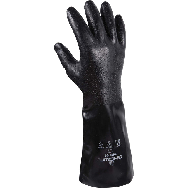 Showa 3415 Gloves, 14" L, Neoprene, Cotton/Interlock Inner Lining, 66-mil