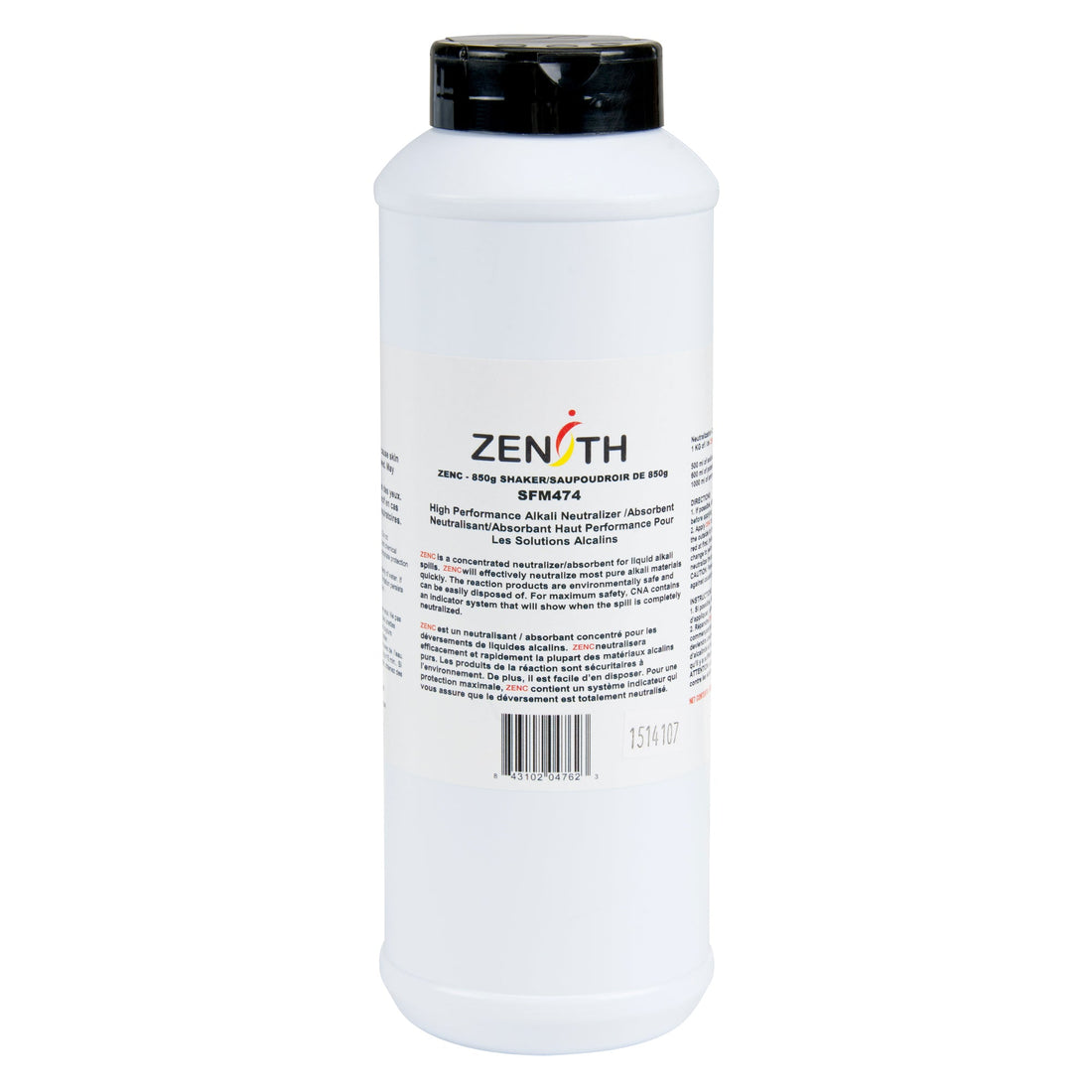 Zenith Base Sorbent Neutraliser, Dry, 0.85 kg, Caustic