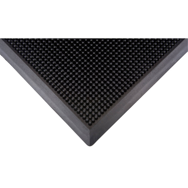 Zenith Outdoor Entrance Matting, Rubber, Scraper Type, Textured Pattern, Black