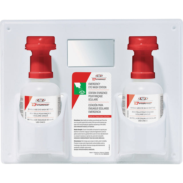 PIP Dynamic Single-Use Eyewash Station with Isotonic Solution, Double