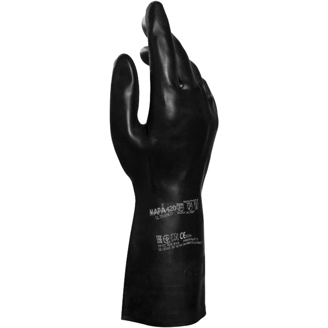 Mapa Professional Technic NS-420 Gloves, Size Large/9, 12.5" L, Latex/Neoprene, Flock-Lined Inner Lining, 30-mil