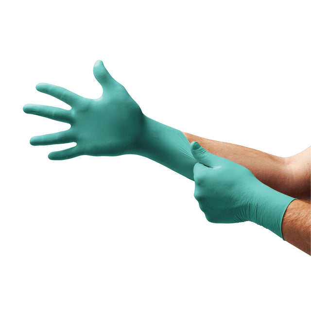 Ansell TouchNTuff 93-300 Gloves, 12" L, Nitrile, 5.3-mil