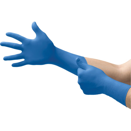 Microflex SafeGrip SG-375 Medical Exam Gloves, Latex, 11-mil, Powder-Free, Blue, Class 2