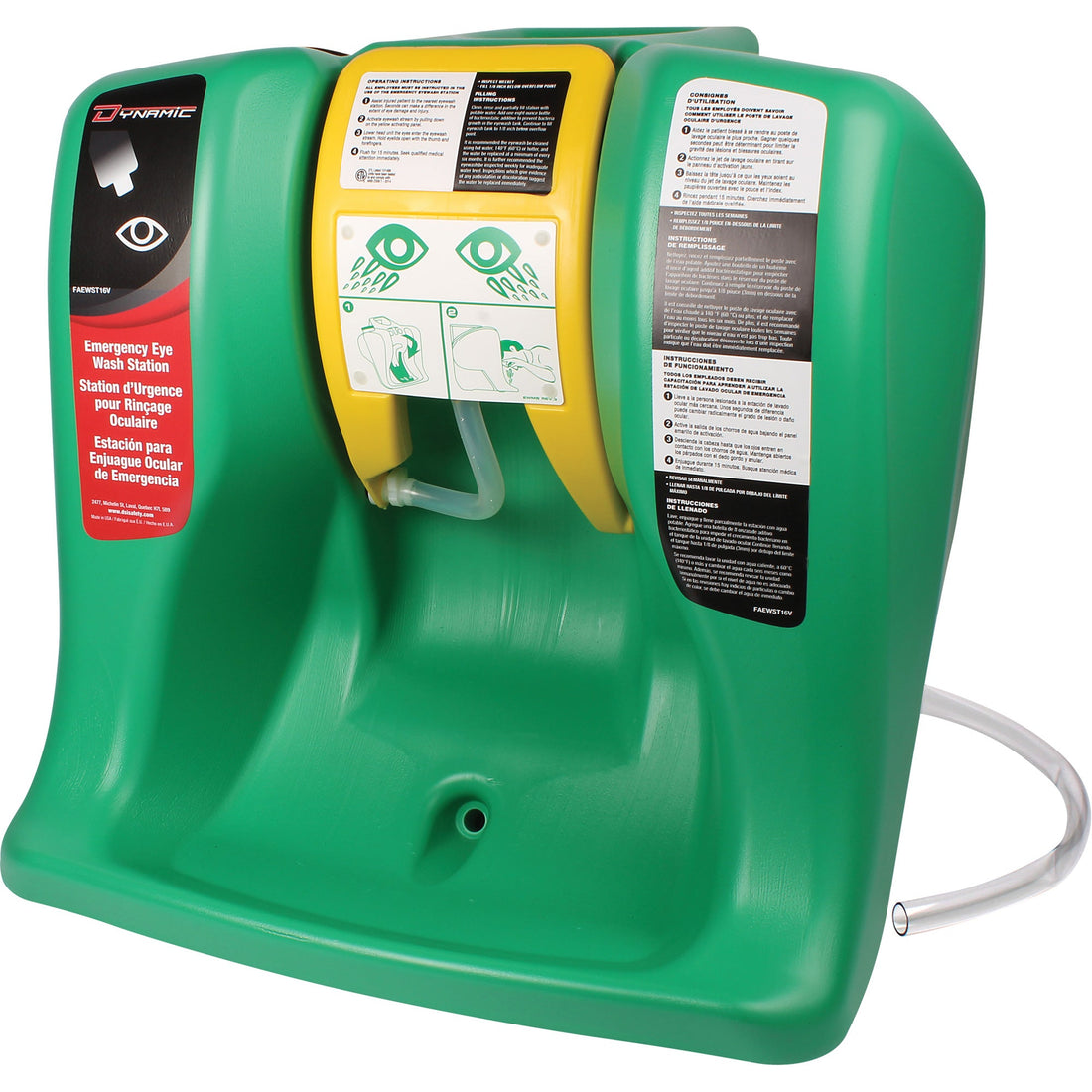 PIP Dynamic™ Eyewash Station, Gravity-Fed, 16 gal. Capacity, Meets ANSI Z358.1