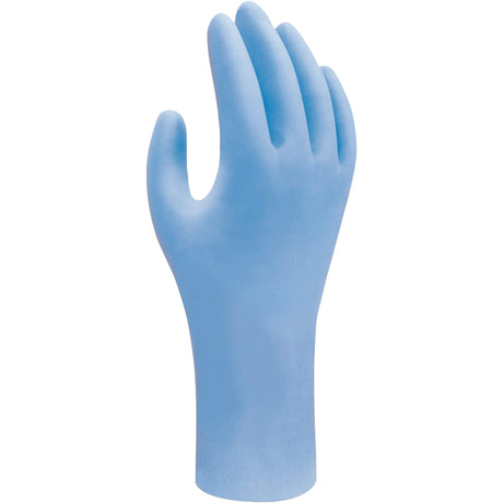 Showa Biodegradable Disposable Gloves, X-Large, Nitrile, 2.5-mil, Powder-Free, Blue