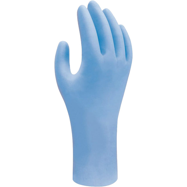 Showa Biodegradable Disposable Gloves, X-Large, Nitrile, 2.5-mil, Powder-Free, Blue