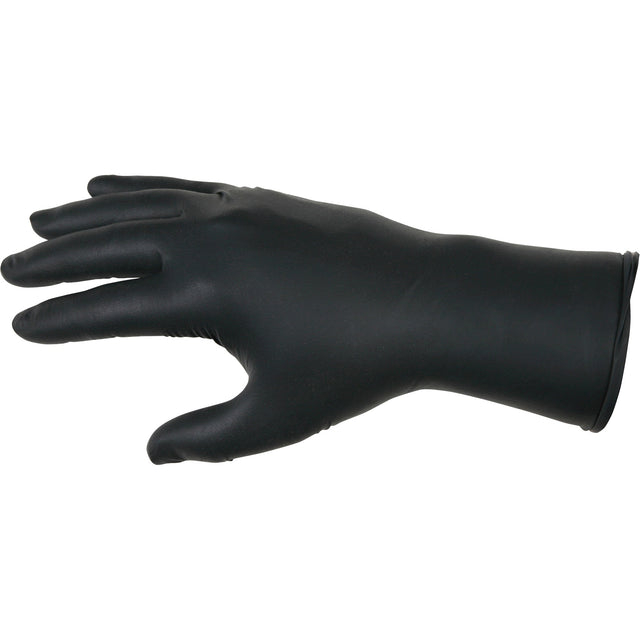 Mcr Safety NitriShield Stealth Extra Disposable Gloves, Nitrile, 6-mil, Powder-Free, Black