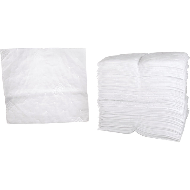 3M Petroleum Sorbent Pads, Oil Only, 19" x 17", 38.7 gal. Absorbancy