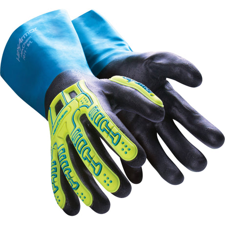 Hexarmor HexChem® Chemical Resistant Gloves, Size Large/9, Nitrile