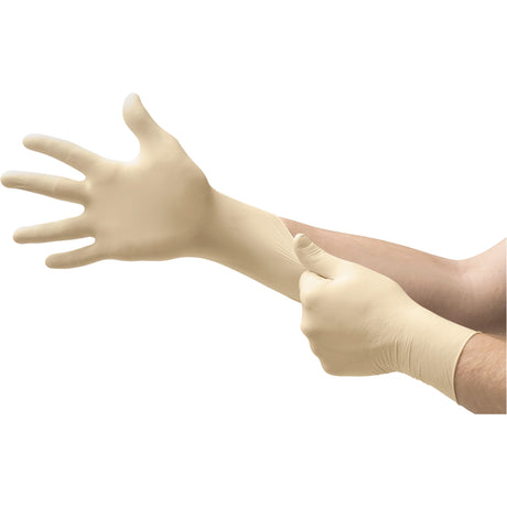 Ansell MICROFLEX® Ultra One® Examination Gloves, 10/9.5/X-Large, Latex, 9.8-mil, Powder-Free, Natural, Class 2